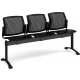 Santana Perforated Back Plastic Seating Bench With 3 Seats